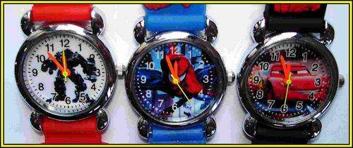 TRANSFORMERS, SPIDERMAN & CARS  KIDDIES WRISTWATCH