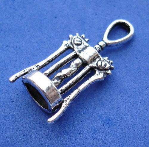 Tibetan Silver Cork Screw Charm **11x25mm