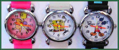 WINNIE THE POOH, SPONGEBOB & MICKEY MOUSE KIDDIES WRISTWATCH