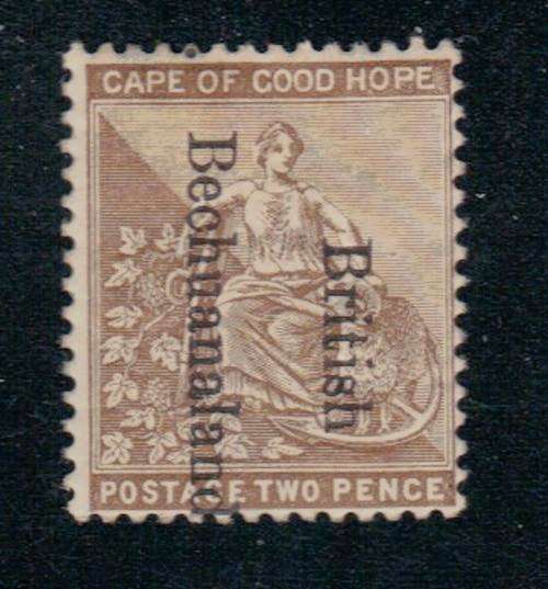 BRITISH BECHAUNALAND - 1891 - 2d PALE BISTRE - FULL STOP VARIETY - R300++
