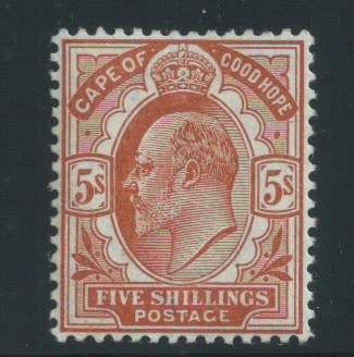 COGH - 1903 - 5/- Brown Orange - Excellent Condition - LMM - R4000++