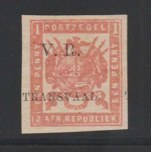 Transvaal - 1877 - 1d Orange-Red Group 1 Imperf - Mint - R7500