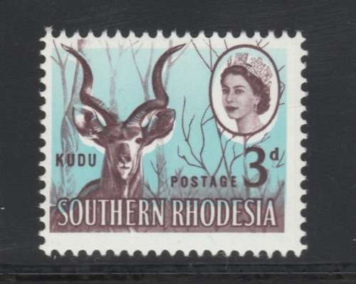 Southern Rhodesia - 1964 - 3d Choc & Pale Blue - Major Colour Shift Variety!!