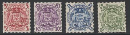 AUSTRALIA 1949/51 - COMMONWEALTH COAT OF ARMS SET OF 4 - MNH - R2700+