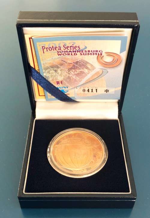 2002 SUMMIT SILVER R1 PROOF - LOW MINTAGE 1413 - CV R4,500 - VERY RARE ITEM!!