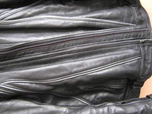 Vivante Genuine Leather Biker Jacket BLACK