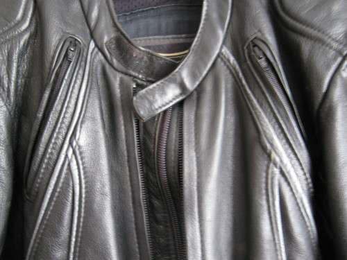 Vivante Genuine Leather Biker Jacket BLACK