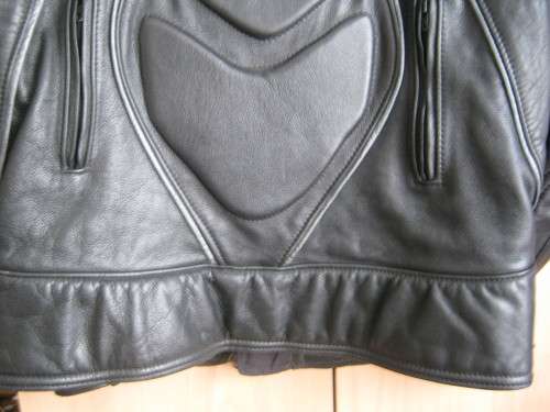 Vivante Genuine Leather Biker Jacket BLACK