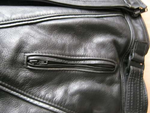 Vivante Genuine Leather Biker Jacket BLACK