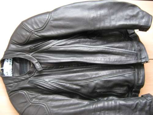 Vivante Genuine Leather Biker Jacket BLACK