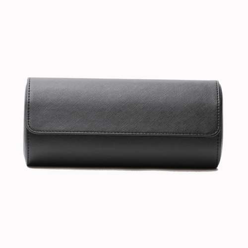 Black 3 Slot Watch Roll Case