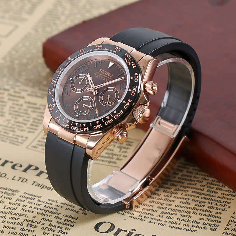 Seiko Daytona MOD Chocolate Dial / Rose Gold