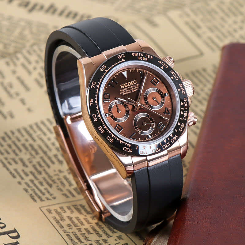 Seiko Daytona MOD Chocolate Dial / Rose Gold