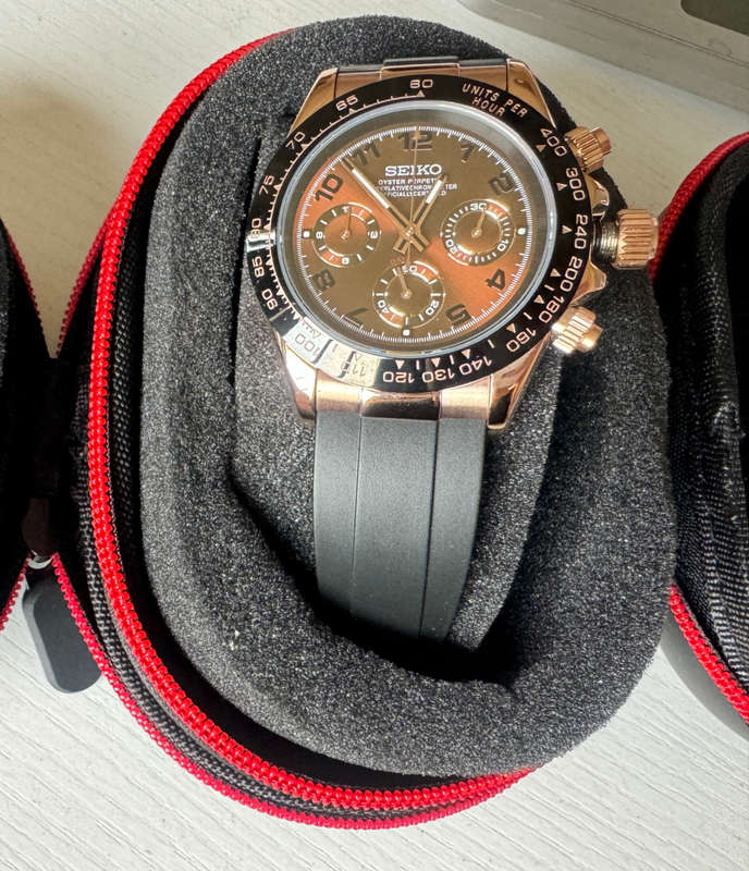 Seiko Daytona MOD Chocolate Dial / Rose Gold