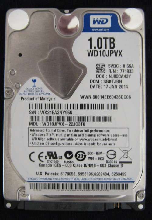 WD Blue - 1TB 25" Laptop HDD