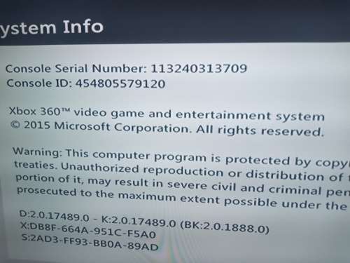 Xbox 360S RGH for parts or repair