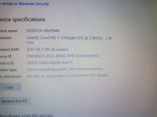 Dell latitude E6520 i7