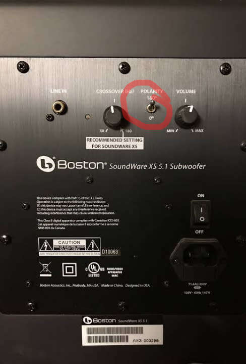 Boston Acoustics Soundwave 5.1 powered subwoofer