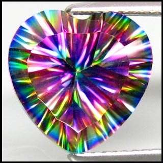 BEAUTIFUL 5.10ct NATURAL HEART CUT RAINBOW QUARTZ