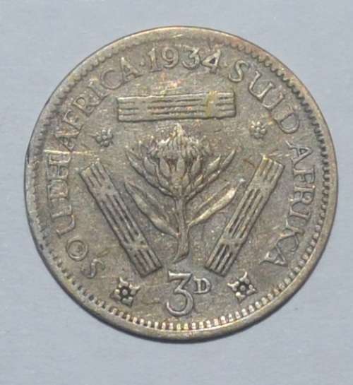 1934 Threepence Coin