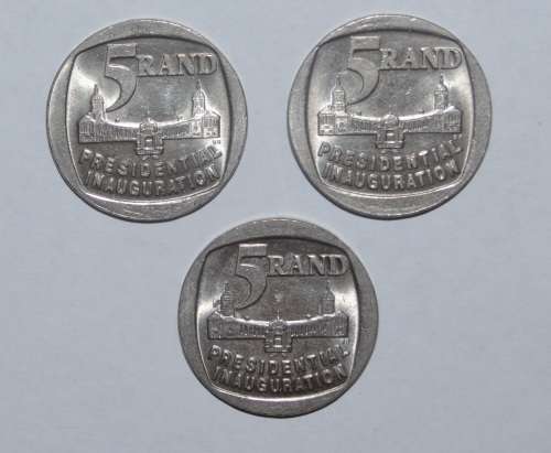 SET OF 3 R5 PRESIDENTIAL INAUGURATION COINS 1994