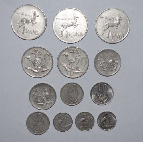 SOUTH AFRICAN COINS LOT - YOUR BID IS FOR ALL 13 COINS