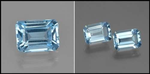 STUNNING! 3 Piece Set 100% Natural Eye Clean Sky Blue Topaz Lot