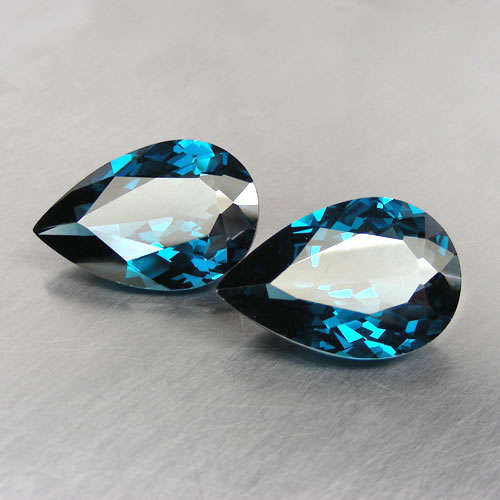 1.50ct PAIR OF NATURAL LONDON BLUE TOPAZ