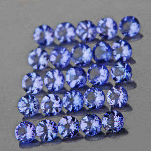 1.31ct 16 PIECES STUNNING 100% NATURAL ROUND CUT TANZANITE LOT