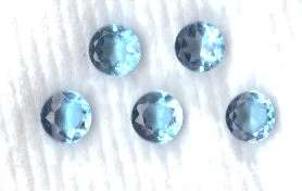 *FREE SHIPPING* 5 PIECE SET OF SWISS BLUE TOPAZ