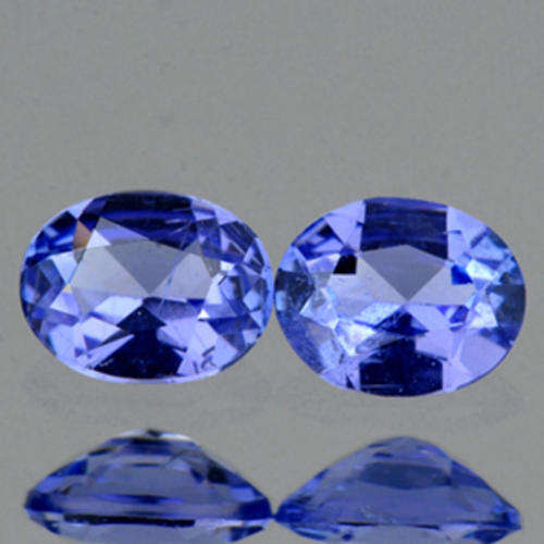 0.34CT/2P OVAL CUT PURPLE BLUE TANZANITE