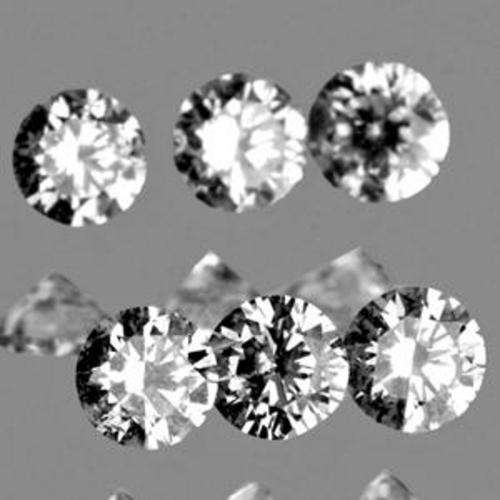 UNTREATED 0.13CT/6P ROUND CUT NATURAL WHITE DIAMOND