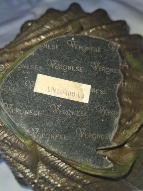 Veronese soap dish plate with sculpture mermaid Art Nouveau