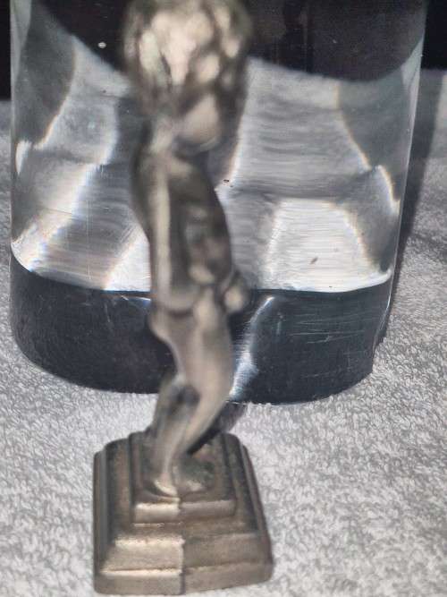 Fountain BRUXELLES Brussels Little Boy Man Peeing Silver Metal Figurine