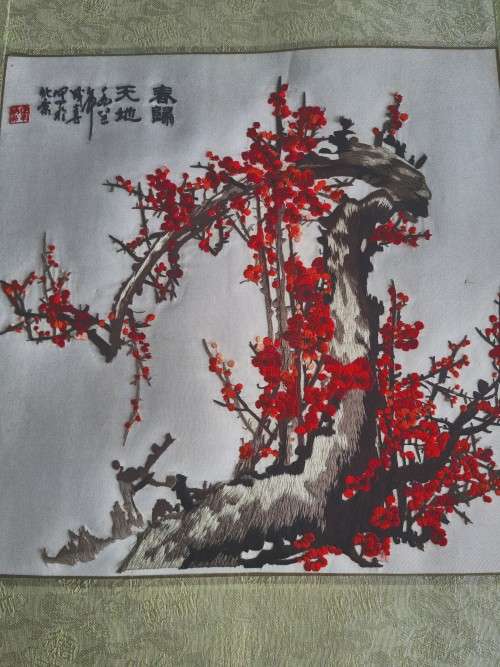 Amazing Chinese Handmade Silk Embroidery Art, Vintage Art, Silk Art, Su Xiu/Su Shiu, Needle Stitch A
