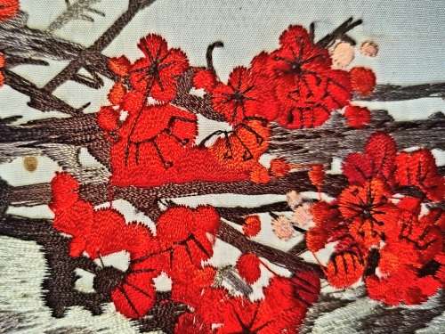 Amazing Chinese Handmade Silk Embroidery Art, Vintage Art, Silk Art, Su Xiu/Su Shiu, Needle Stitch A