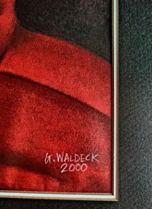 ONE BID FOR SET OF 4 FRAMED ORIGNAL ART BY G.WALDECK 2000