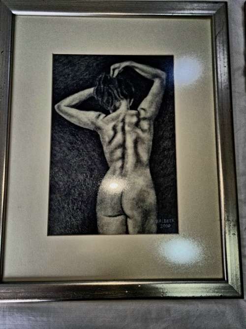 ONE BID FOR SET OF 4 FRAMED ORIGNAL ART BY G.WALDECK 2000