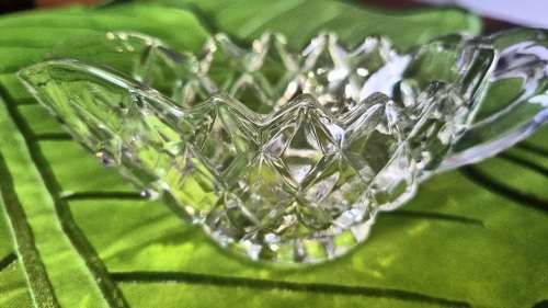 Vintage  Crystal Gravy Boat