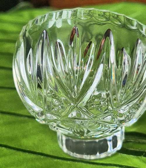 Crystal CUT glass on a Pedestal Dish