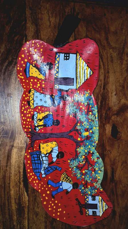 VERY LARGE!!! Handmade African wooden artwork Bowl/Tray
