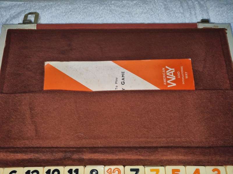 Vintage Rummy Tile Game W/Carry Case American Way & International Way