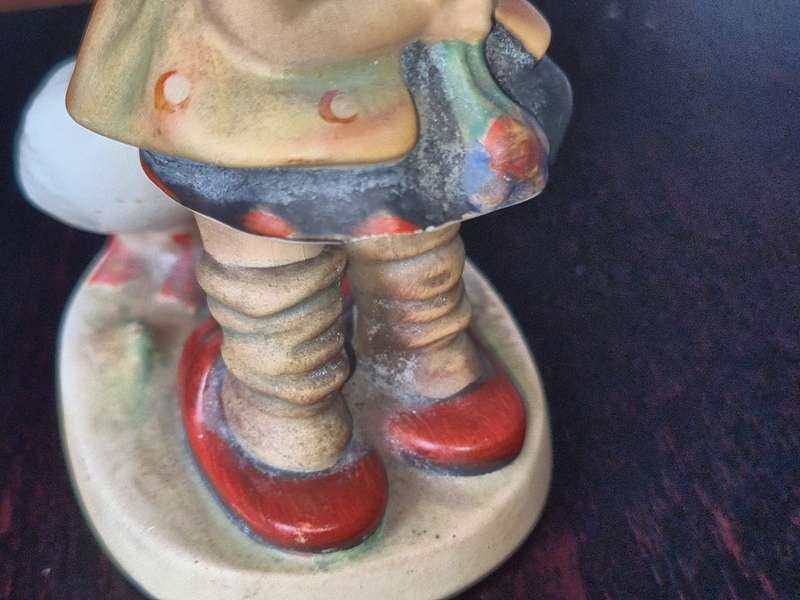Vintage 1960`s Signed Goebel Hummel Goose Girl Figurine- Hummel Number