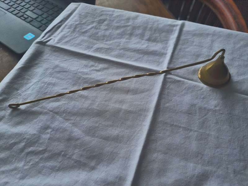 Elegant Vintage Candle Snuffer  in Solid Brass