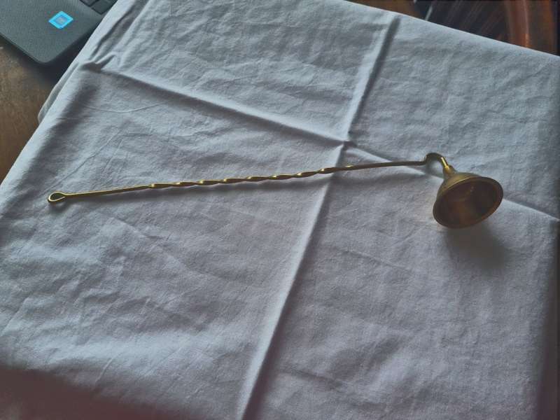 Elegant Vintage Candle Snuffer  in Solid Brass