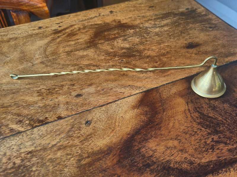 Elegant Vintage Candle Snuffer  in Solid Brass