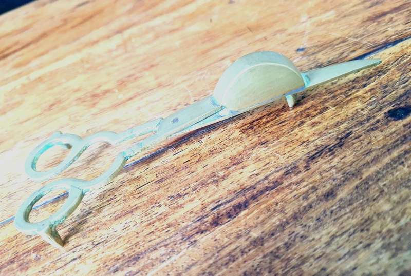 Rare brass candle wick scissors snuffers