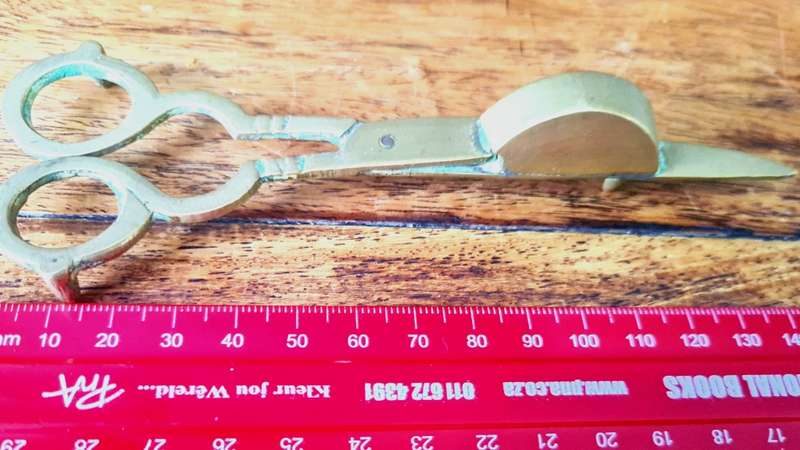 Rare brass candle wick scissors snuffers