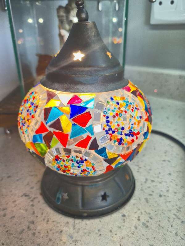 Turkish Mosaic Authentic Desk, Stained Glass Lamp
