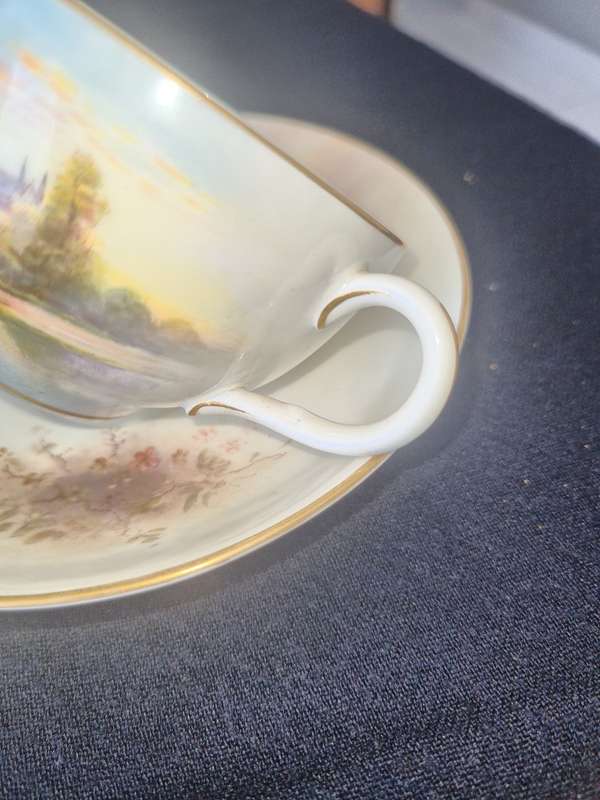 Royal Worcester Anne Hathaways Cottage Cup and Saucer